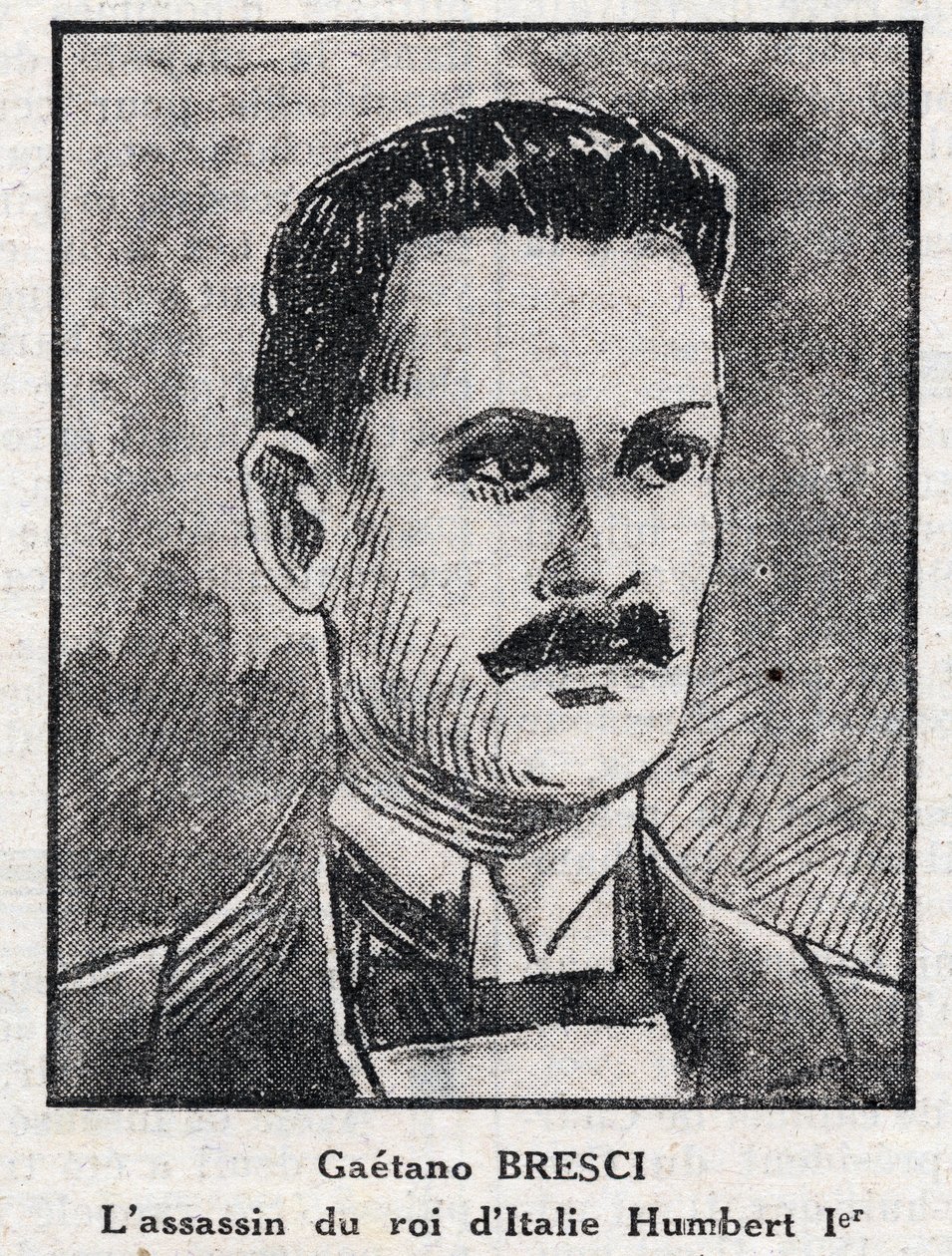 Portrait of Gaetano Bresci, Italian anarchist who murdered King Humbert 1st by Anonymous Anonymous