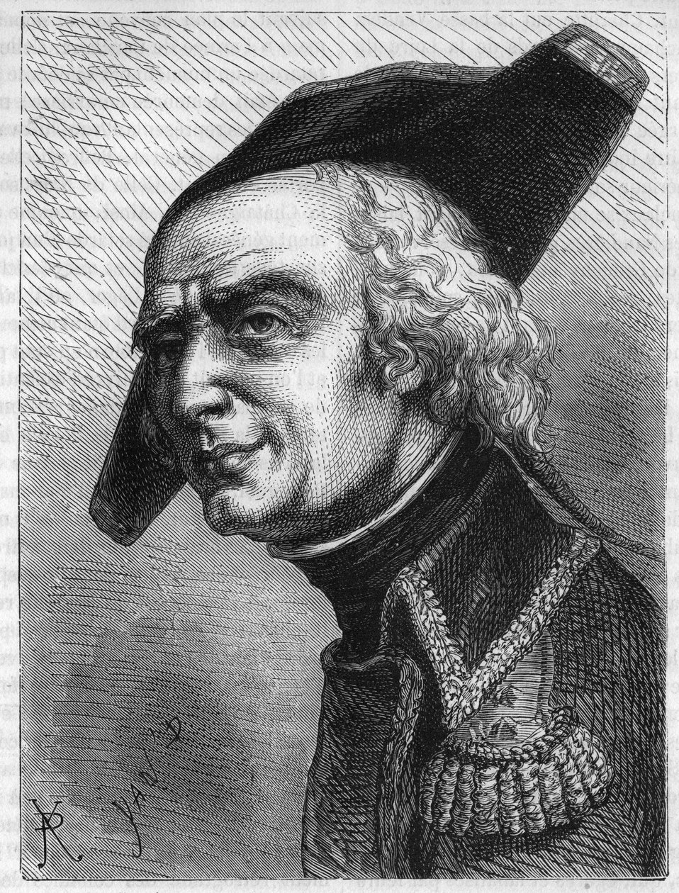 Portrait of General Luc Simeon Auguste Dagobert (1736-1794). Engraving ...