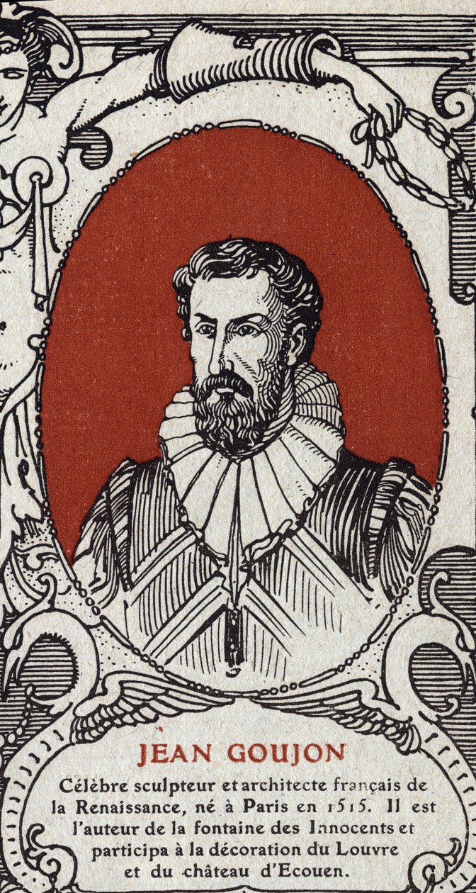 Portrait of Jean Goujon, French sculptor and architect. Engraving from 1914. Private collection. by Anonymous Anonymous
