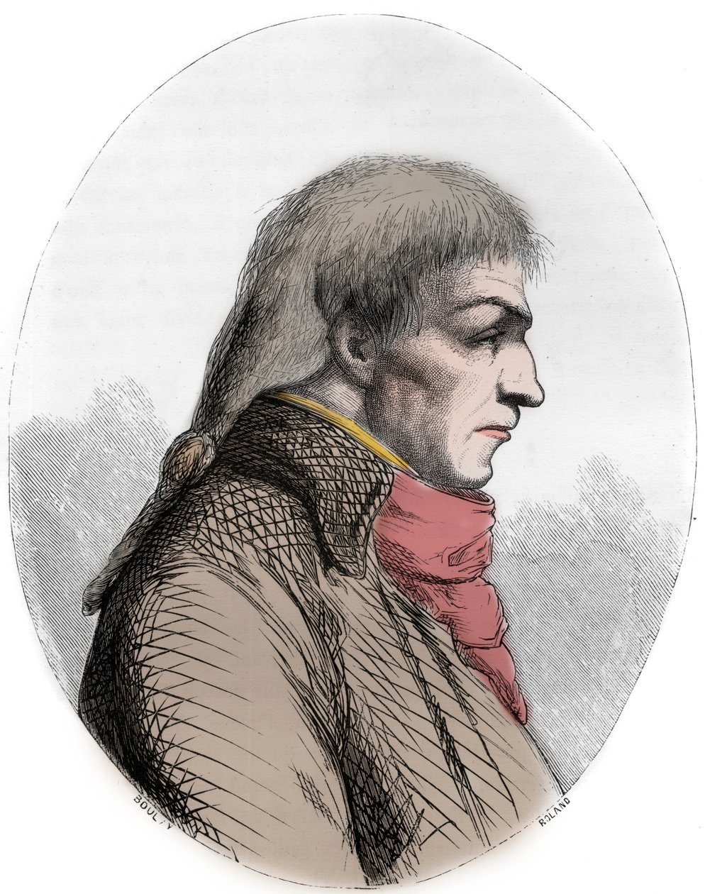 Portrait of Joseph Le Bon (1765-1795), French Revolutionary - Engraving from 1863 in 