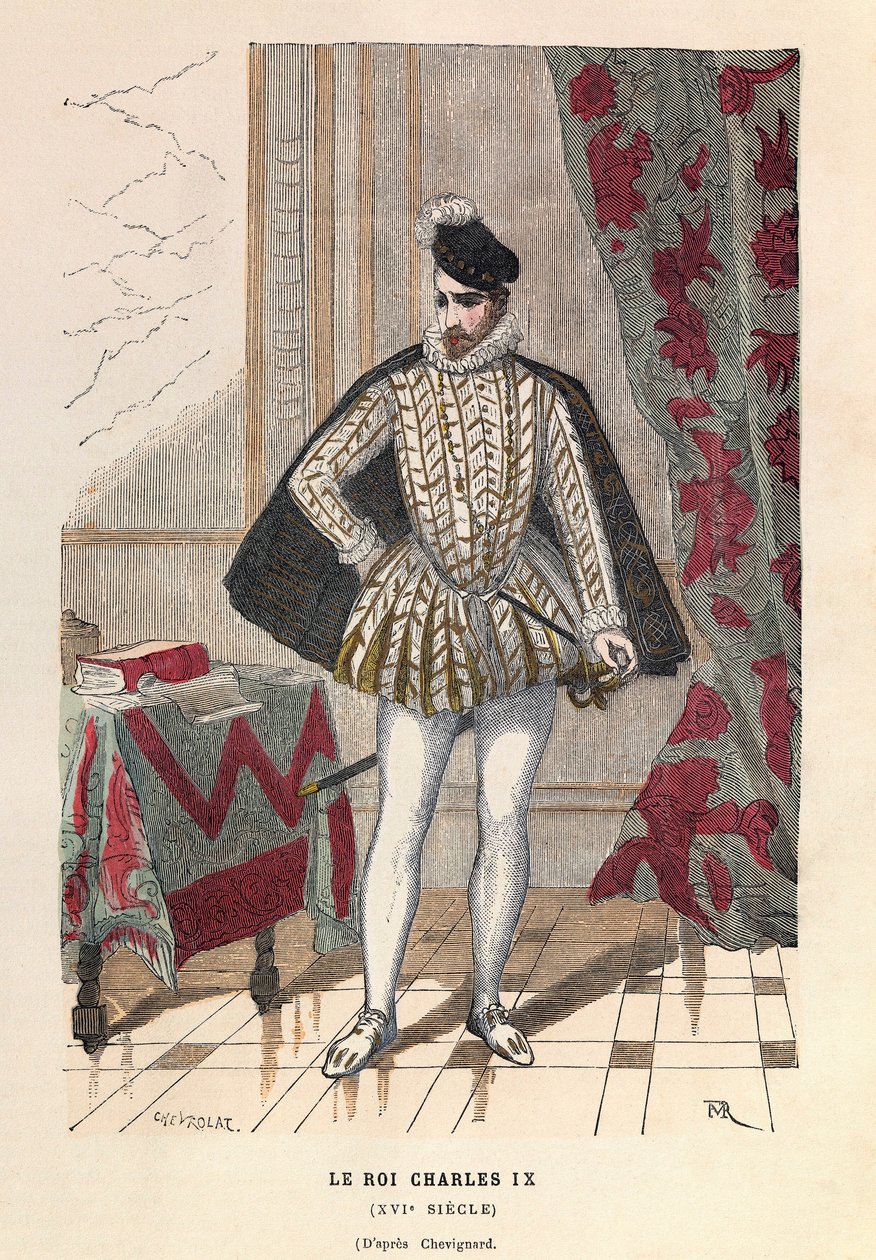 Portrait of King Charles IX (1550-1574) - Private Collection by Anonymous Anonymous