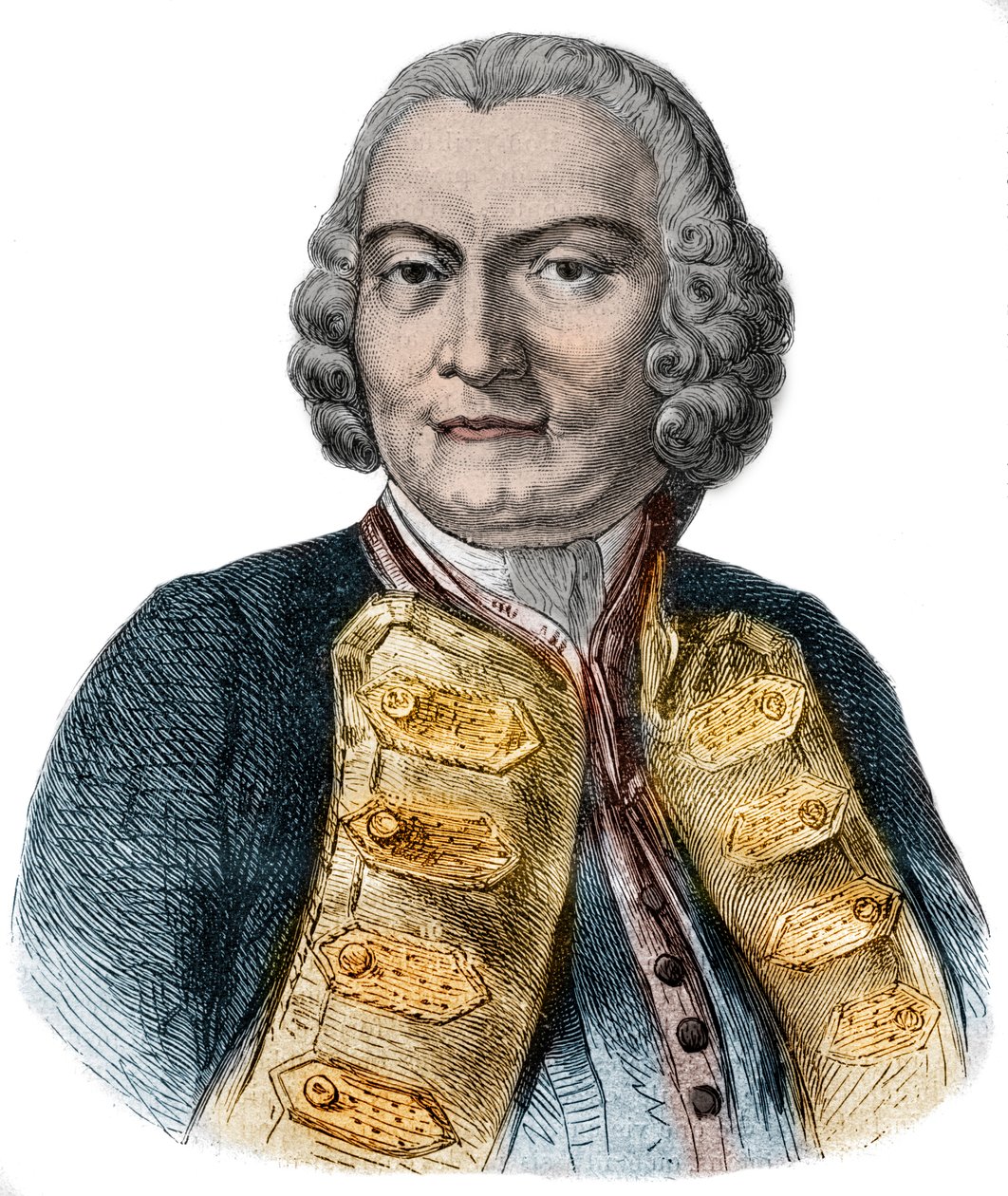 Portrait of Lord George Anson (1697-1762) British admiral and wealthy aristocrat noted for his circumnavigation of the globe by Anonymous Anonymous