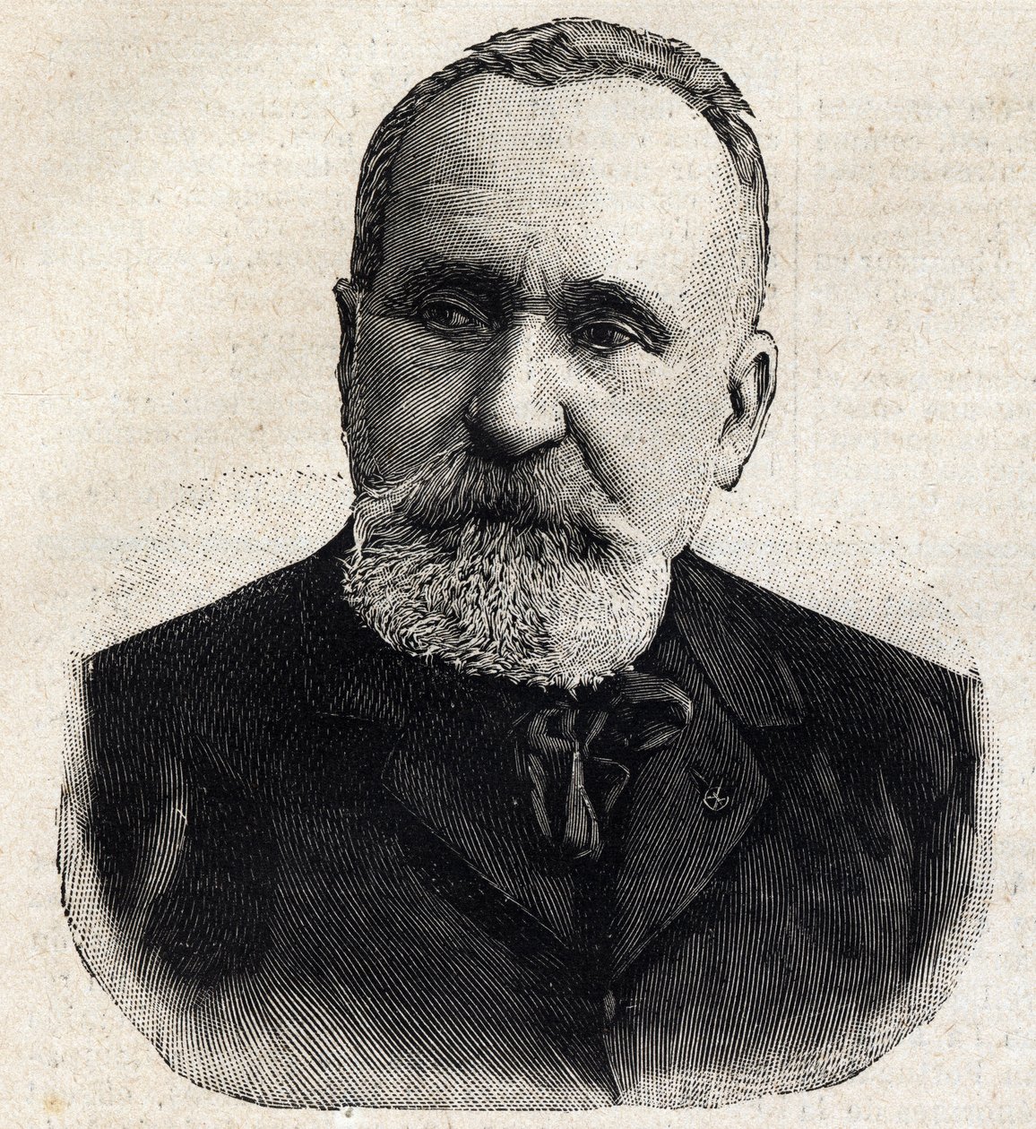 Portrait of Pierre Puvis de Chavannes, French painter, at that time president of the Societe Nationale des Beaux Arts. In Le Petit Parisien by Anonymous Anonymous