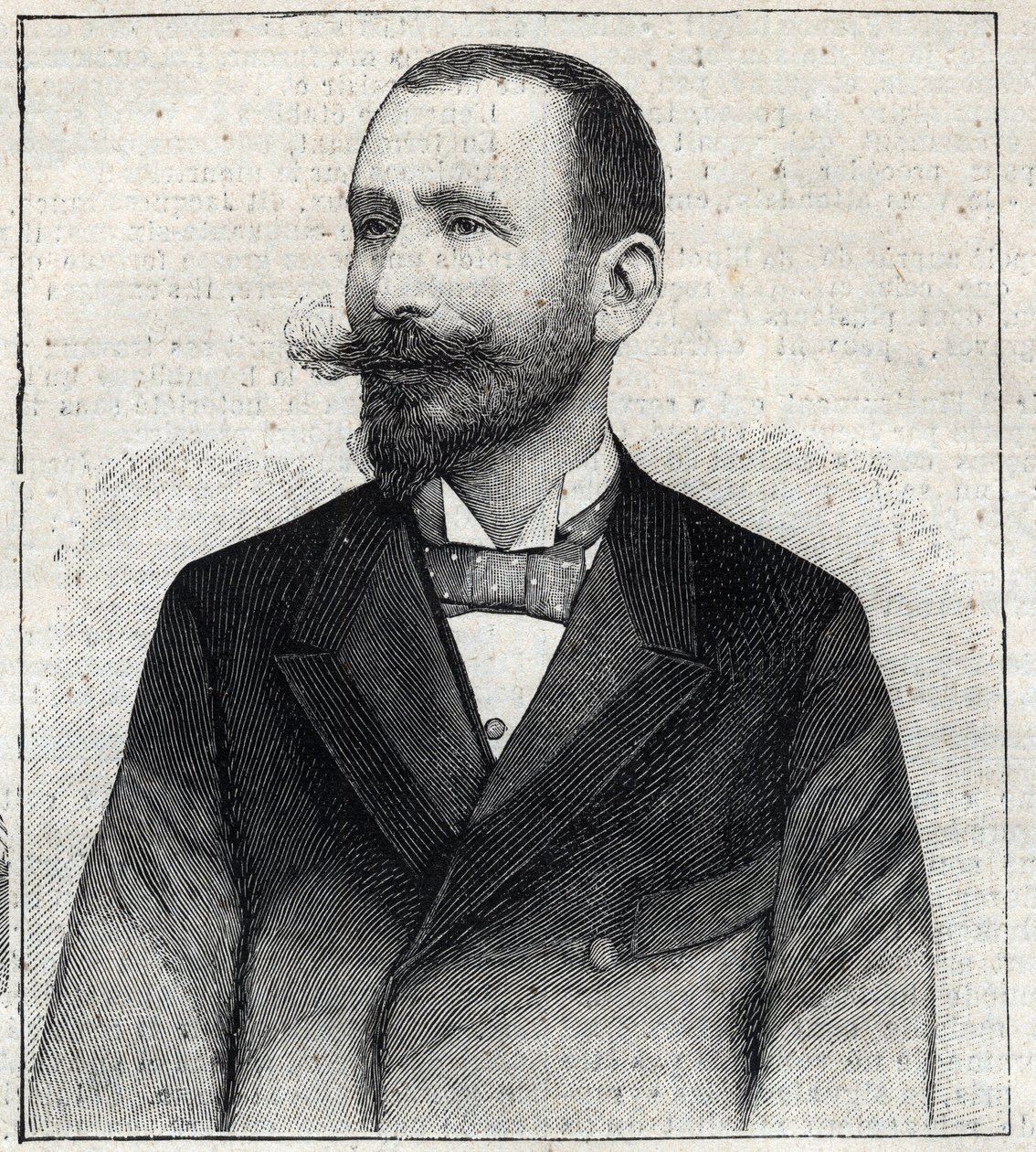 Portrait of Pierre Sales, a French writer. Engraving in 
