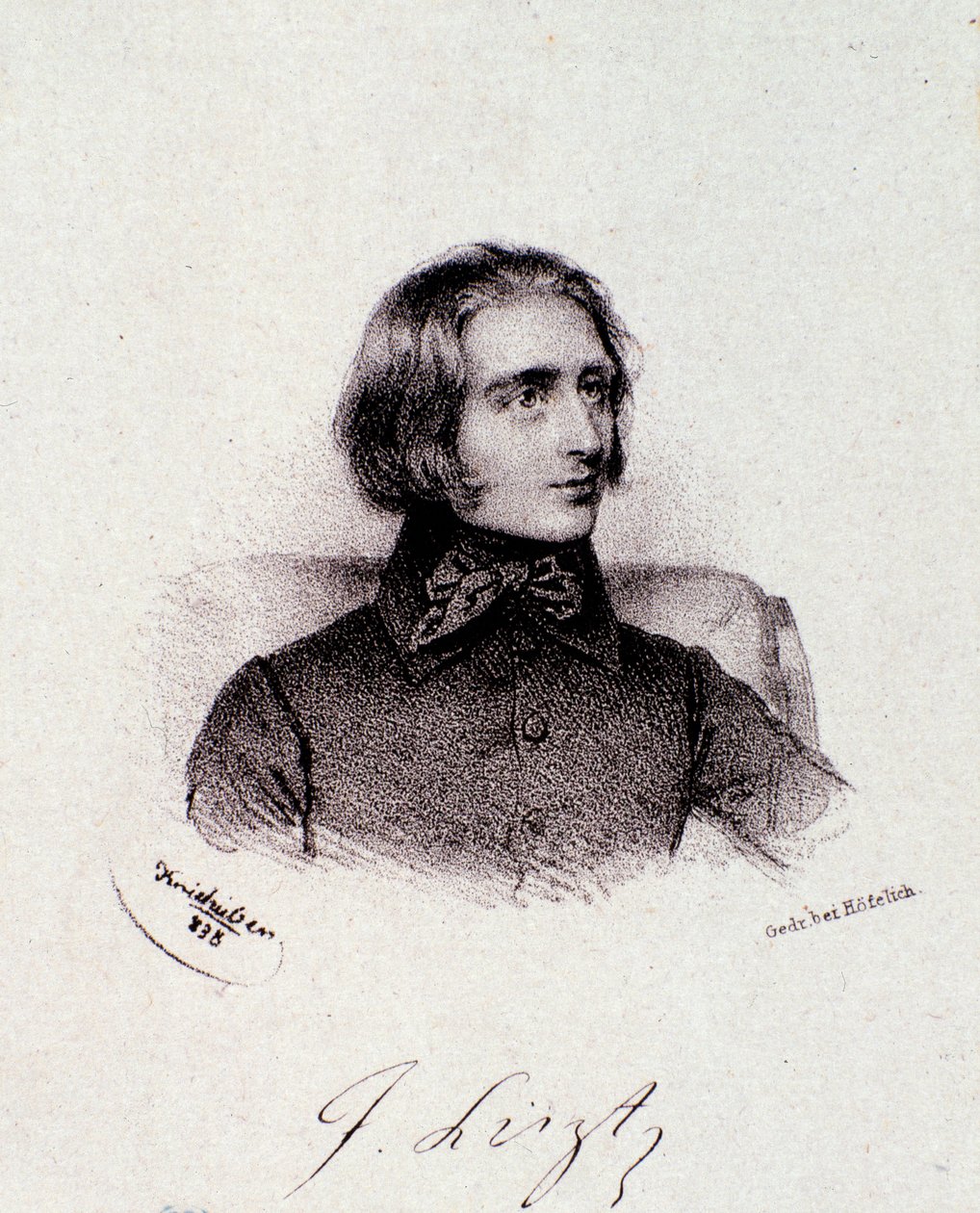 Portrait of Hungarian Composer Franz Liszt (1811-1886) by Anonymous Anonymous