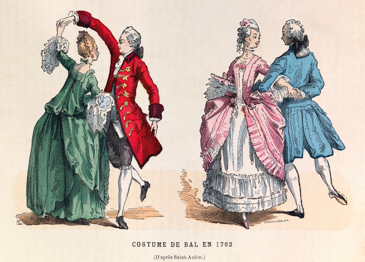 Prom Costumes in 1762 (Reign of King Louis XV) by Anonymous Anonymous