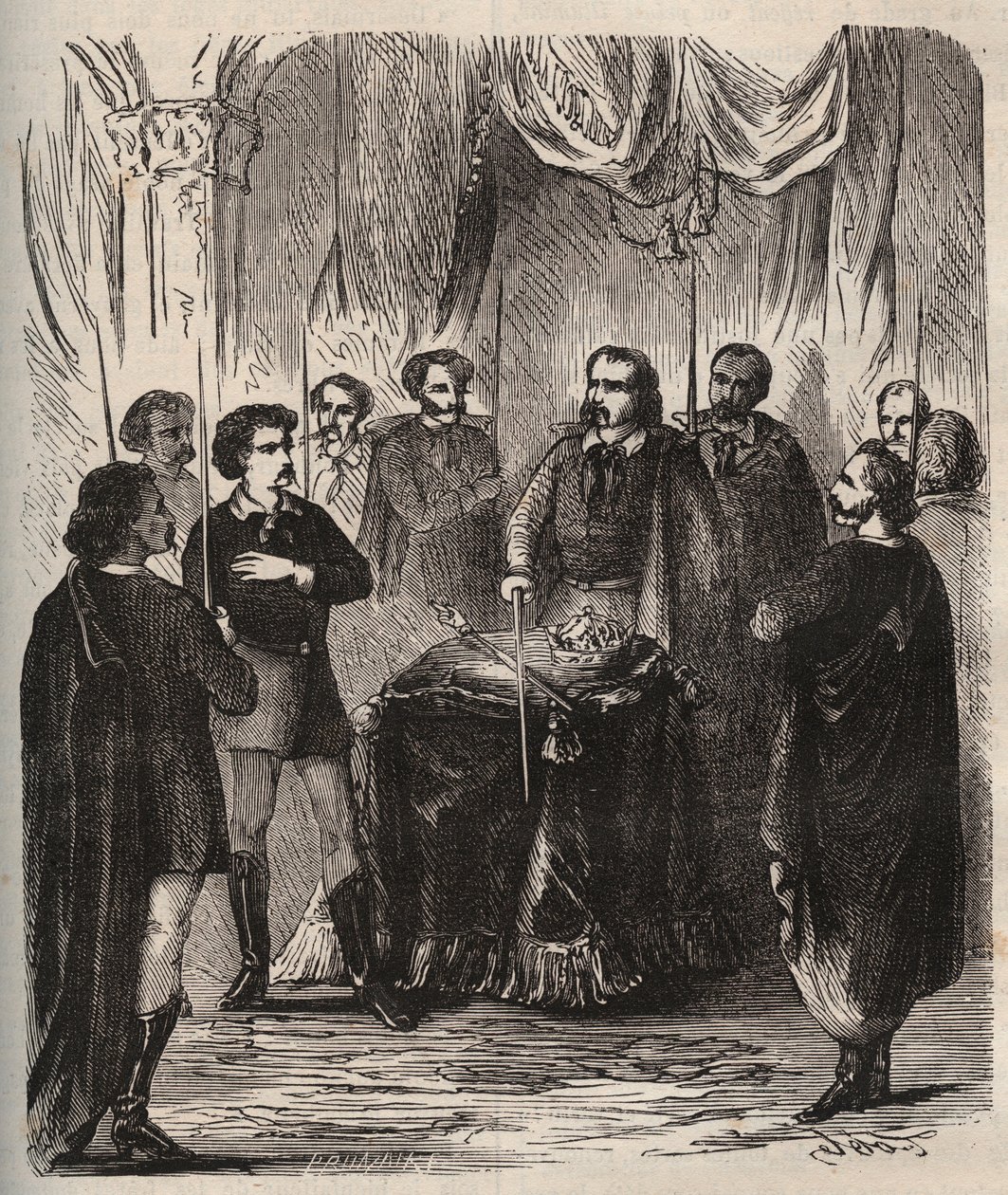 Reception of an Illuminatus (Illuminati) - Engraving from 1879 in Histoire des societes secretes, politiques et religieuses by Pierre Zaccone by Anonymous Anonymous