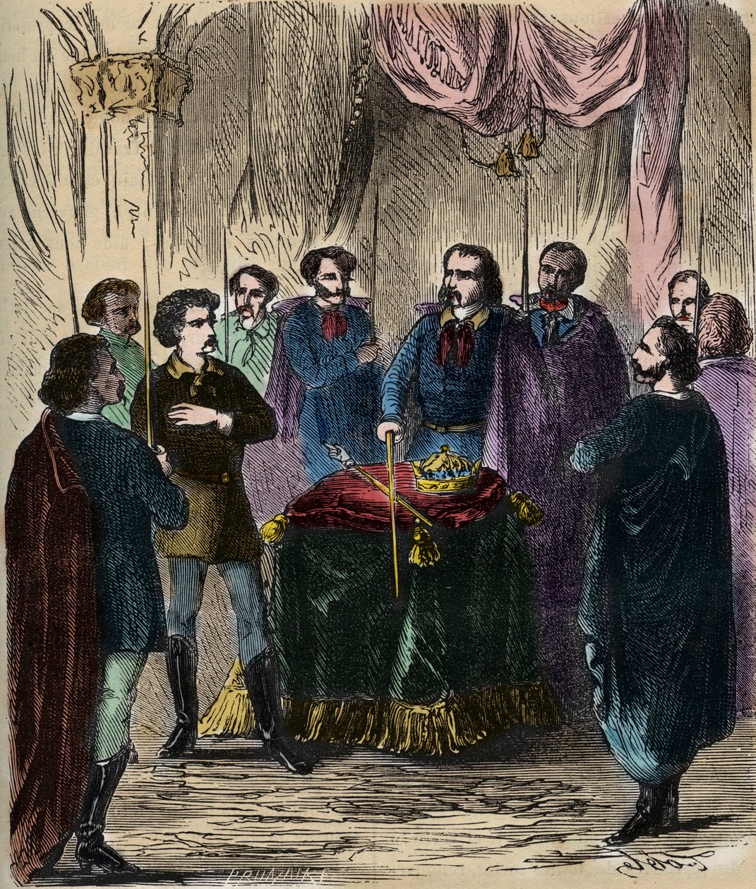 Reception of an Illuminatus (secret society) - Reception of an Illuminatus (Illuminati) - Illuminati of Bavaria (der Illuminatenorden) 1879 (engraving) by Anonymous Anonymous