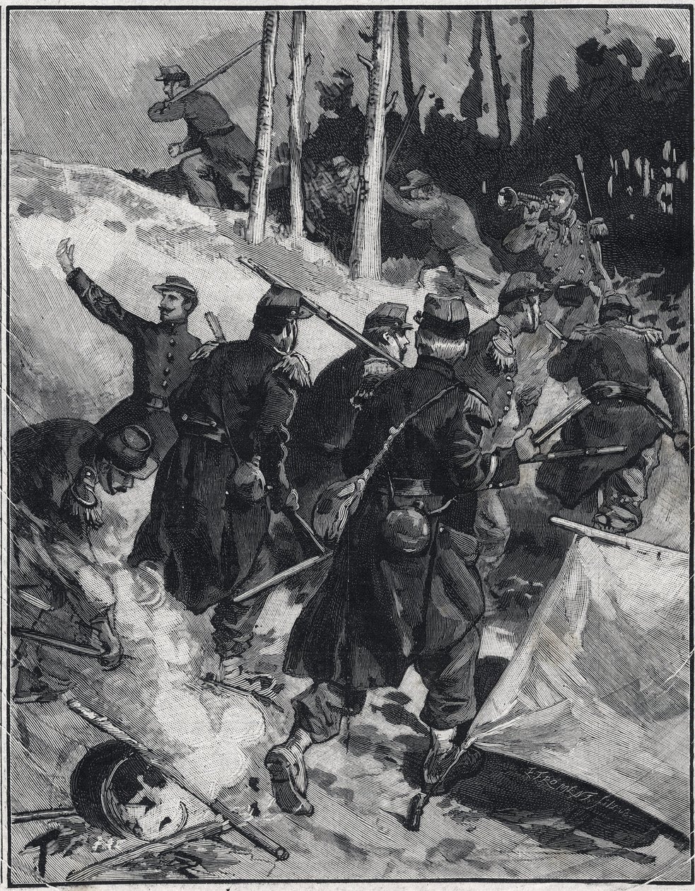 Scene from the novel by Emile Zola (1840-1902) 