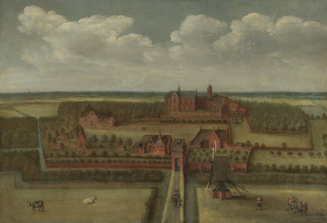 The Abbey of Leeuwenhorst in Rijnland by Anonymous Anonymous