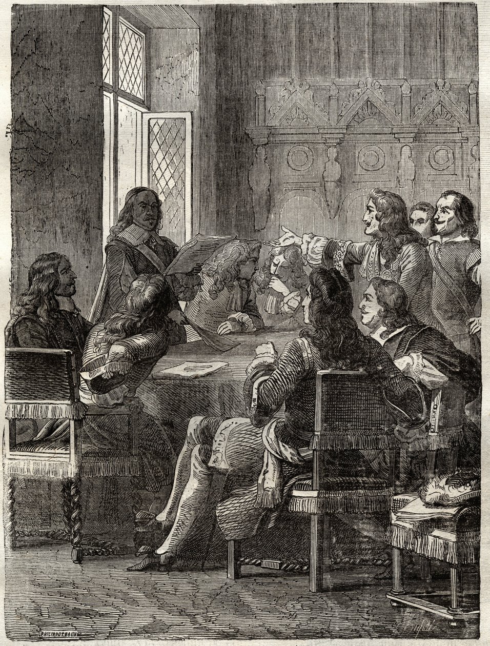 Treaty of Ryswick (The Treaty of Ryswick, 30th October 1697) (end of the War of the Augsburg League between Louis XIV and the Great Alliance). Engraving of the 19th century. Private collection by Anonymous Anonymous