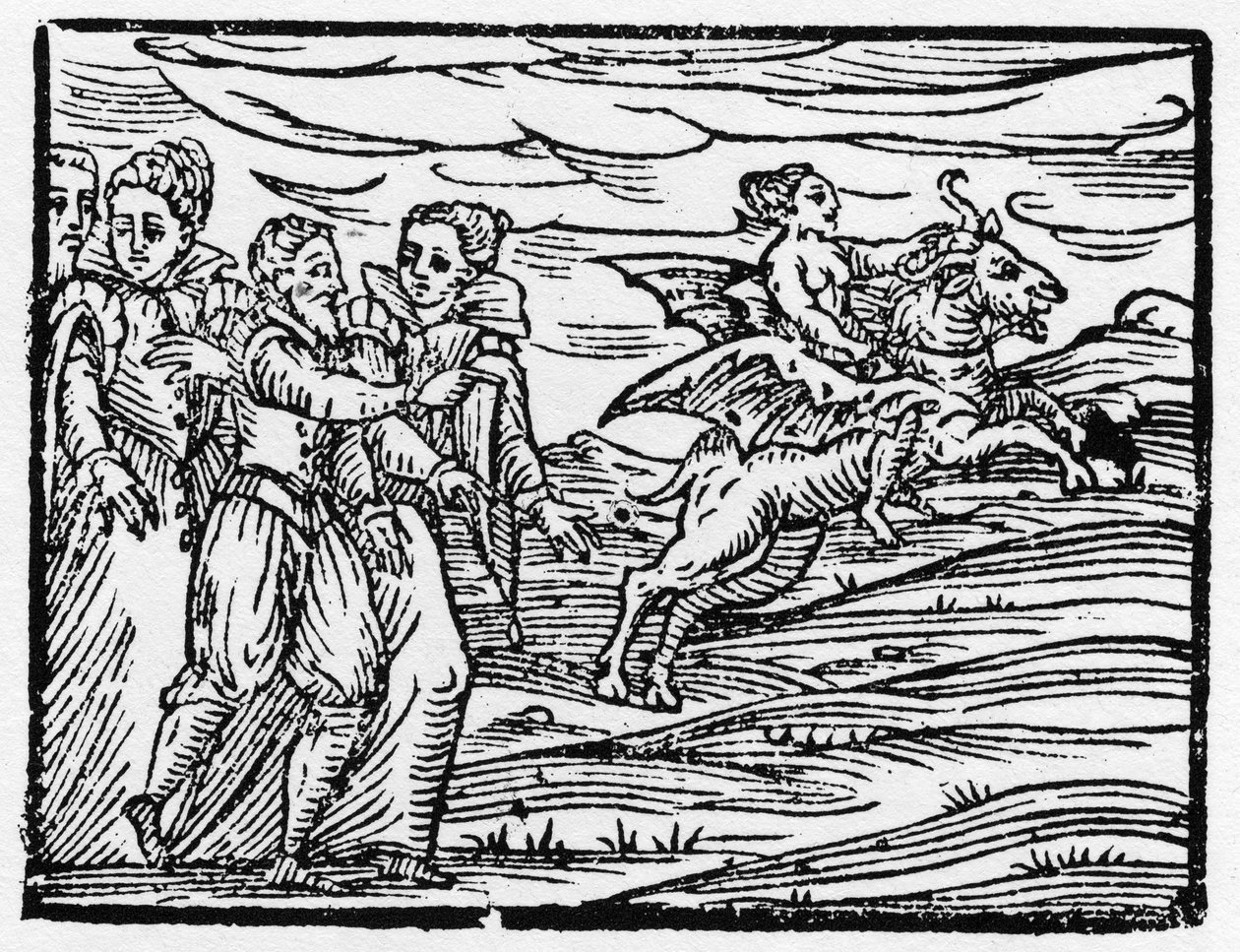 Witch Riding a Goat (