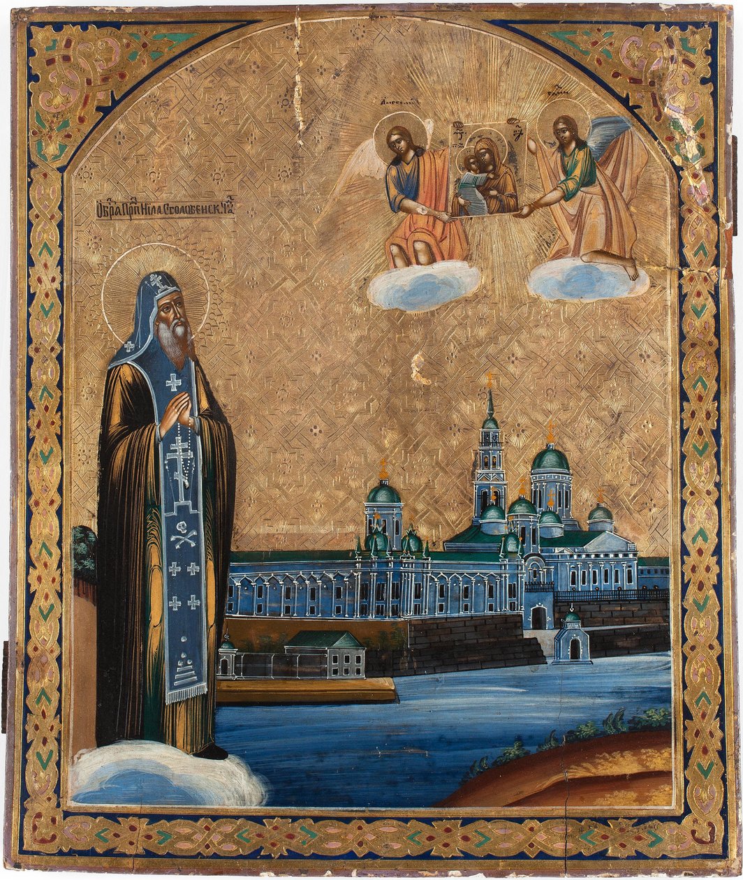 Saint Nilus of Lake Seliger by Anonymous Russian icon painter