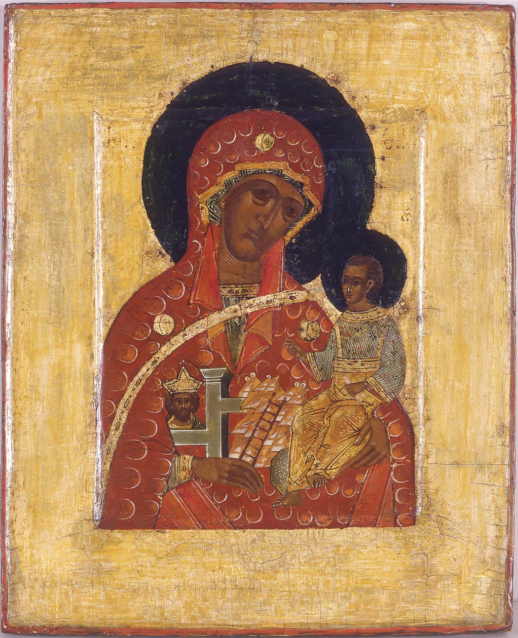 The Virgin The Mountain torn out not by Hands by Anonymous Russian icon painter