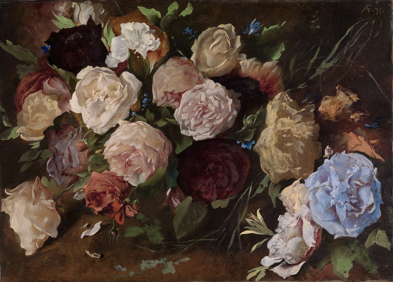 Study of Flowers by Anselm Feuerbach