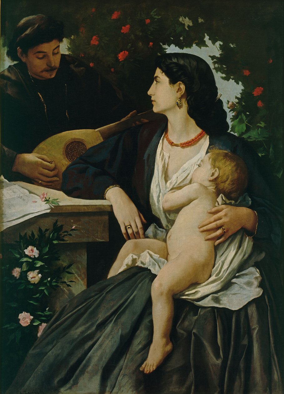 Mandolin Player by Anselm Feuerbach