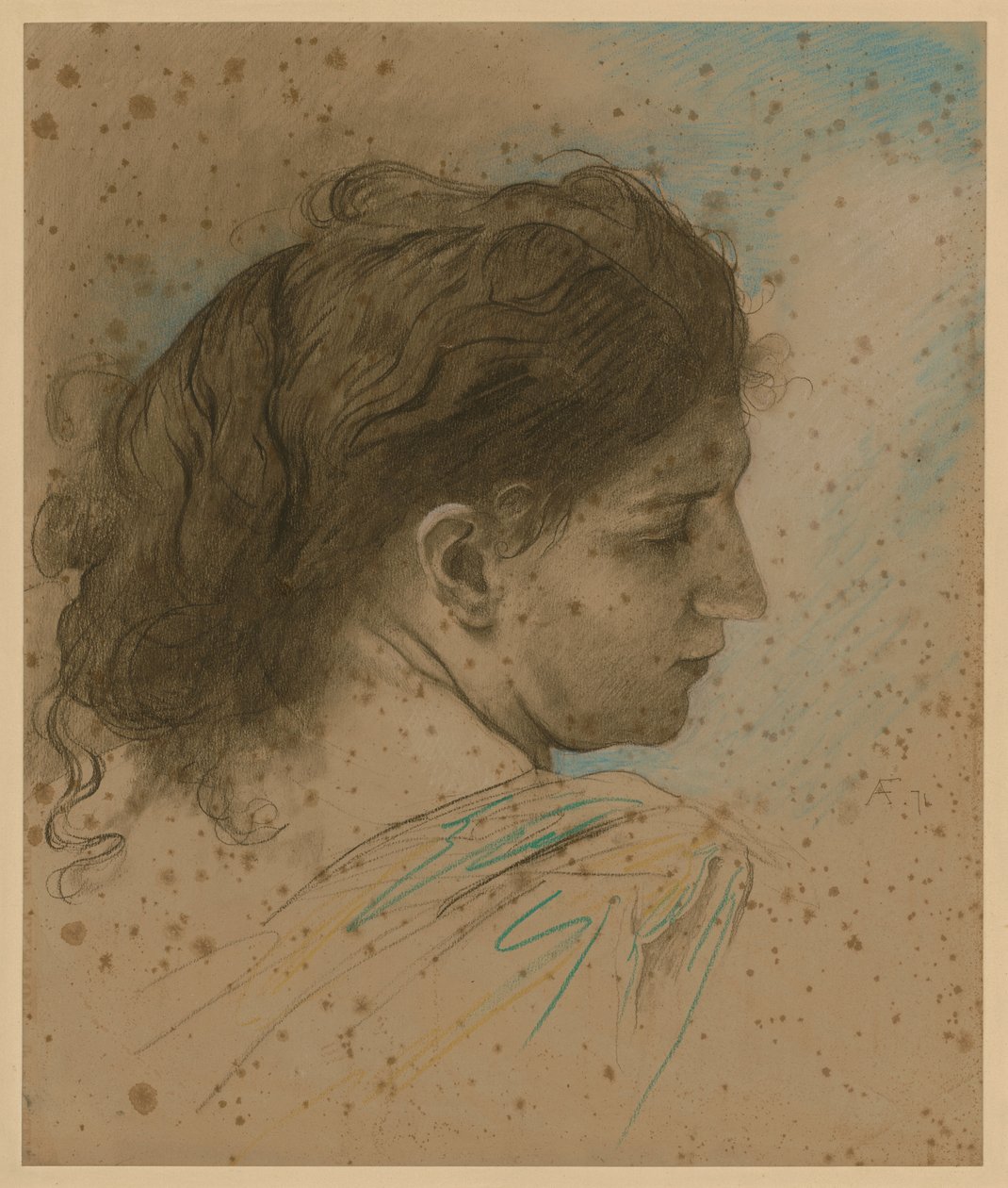 Female Study Head by Anselm Feuerbach