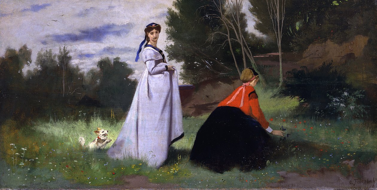 Two Women in Green by Anselm Feuerbach