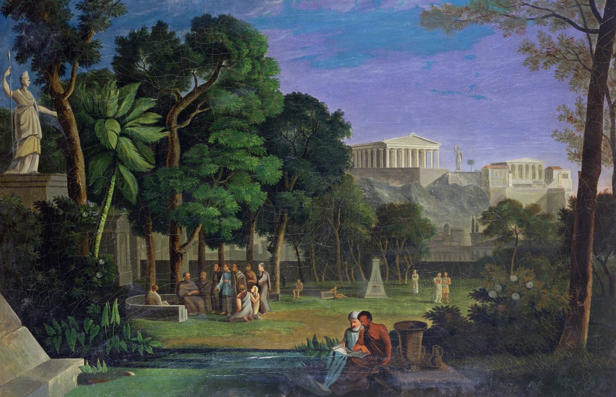 The Philosophers Garden, Athens, 1834 by Antal Strohmayer