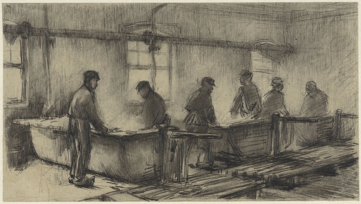 The Scrapers in the Cotton Dyeing Factory by Anthon Gerhard Alexander van Rappard