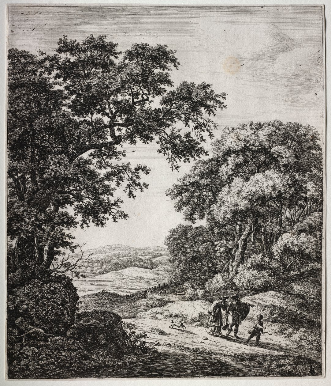 Six Large Upright Landscapes with Scenes from the Old Testament: Abraham Dismissing Hagar and Ishmael by Anthonie Waterloo