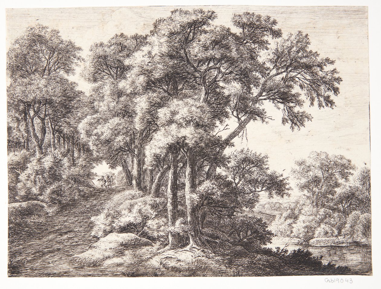Forest Road by a River by Anthonie Waterloo