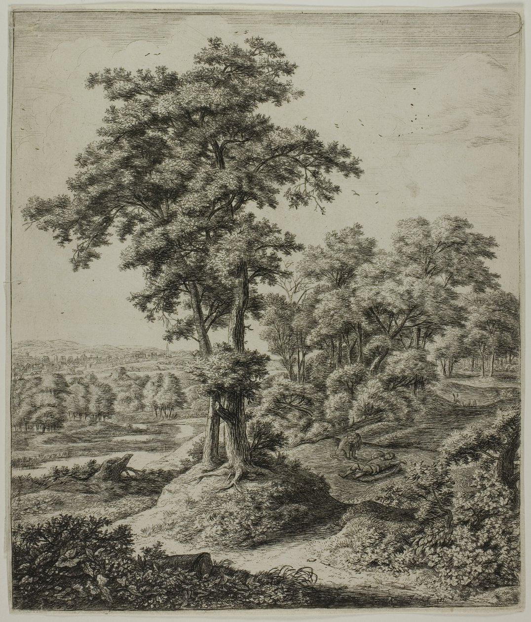 The Unfaithful Prophet of Judah, from Six Large Upright Landscapes with Scenes from the Old Testament by Anthonie Waterloo