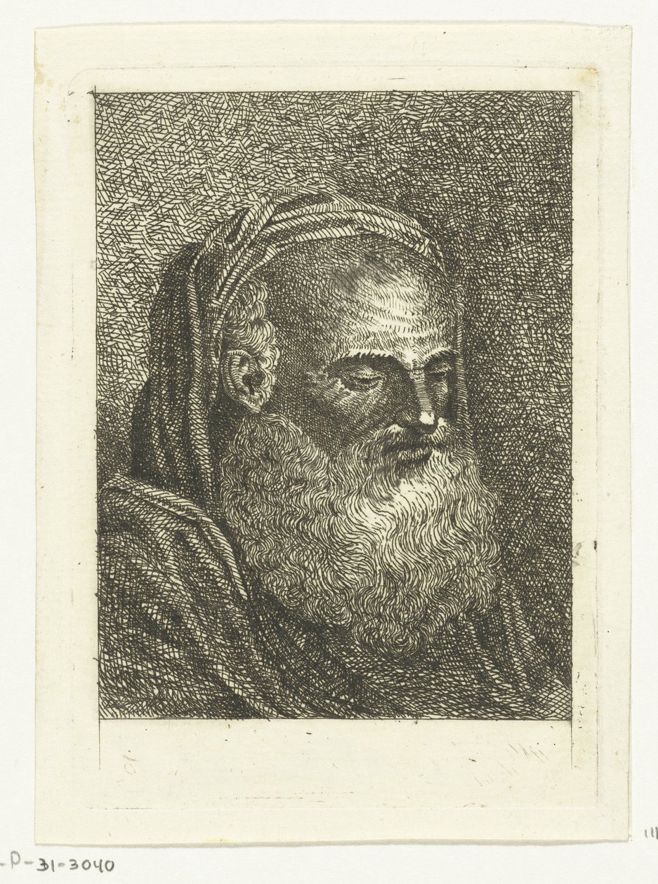 Bust of an Old Man with White Beard by Anthonie van den Bos