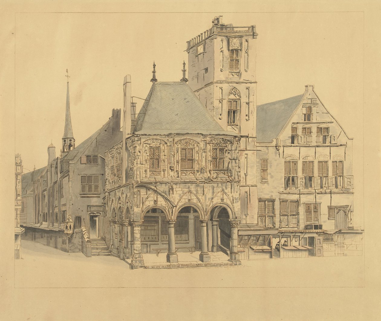 The Old Town Hall of Amsterdam, 1641 by Anthonie van den Bos
