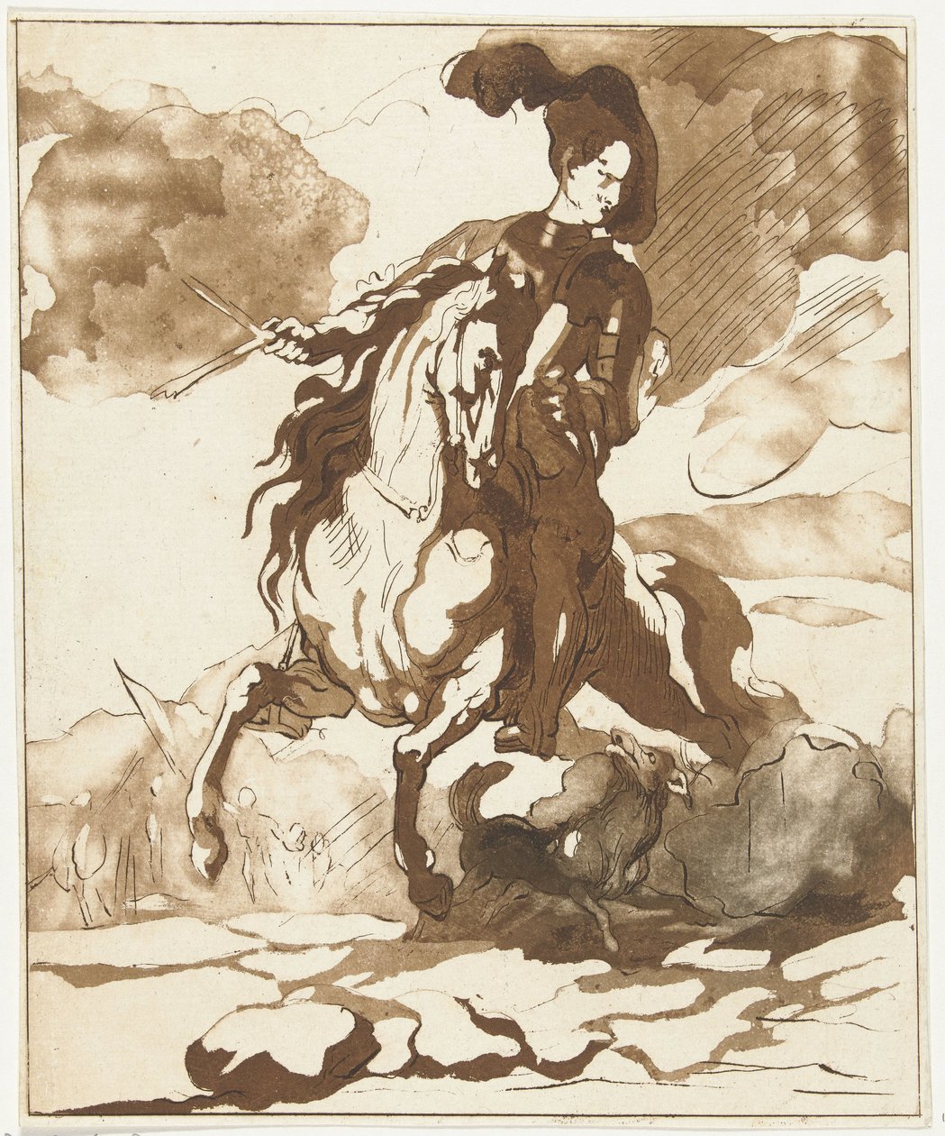 Rider with Dog by Anthonie van den Bos
