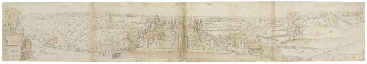 Oatlands Palace from the South by Anthonis van den Wyngaerde
