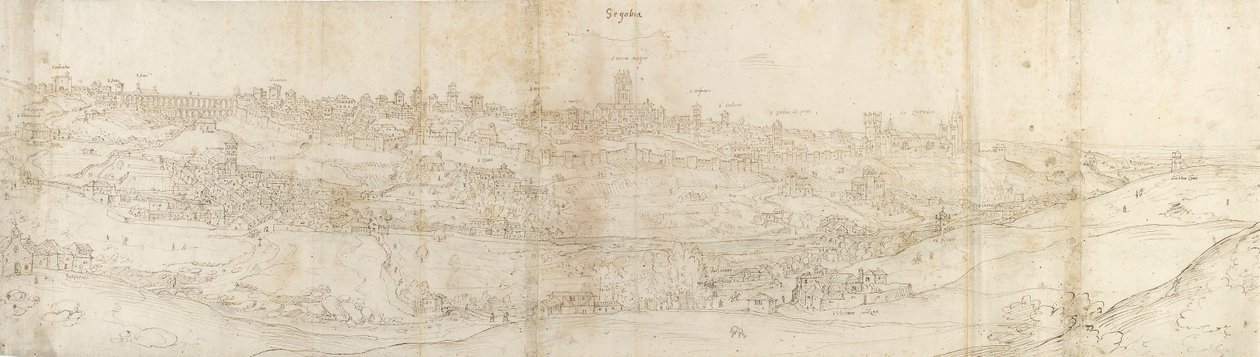 Panoramic View of Segovia from the East by Anthonis van den Wyngaerde