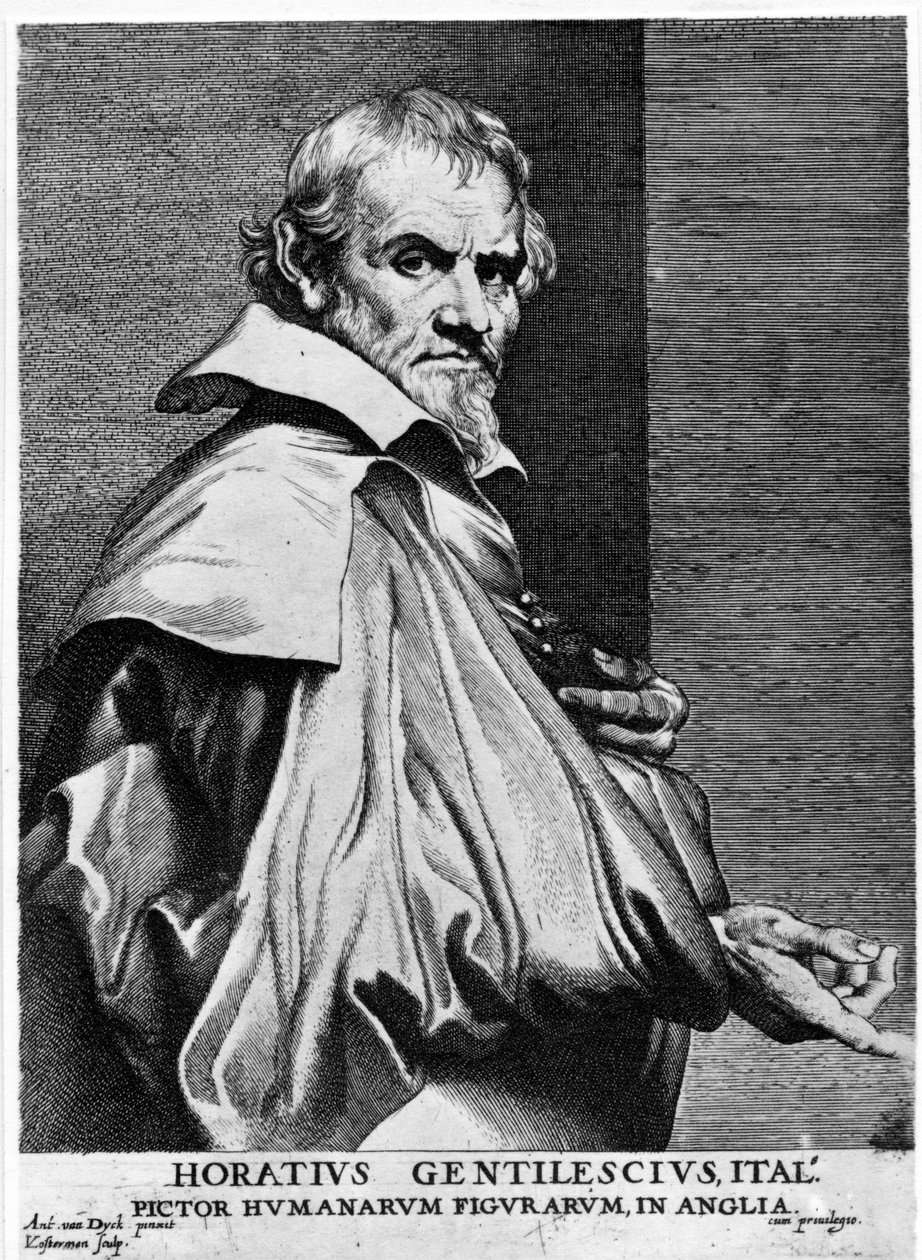 Orazio Gentileschi, print made by Lucas Vorsterman, c.1625-30 by Anthony van Dyck