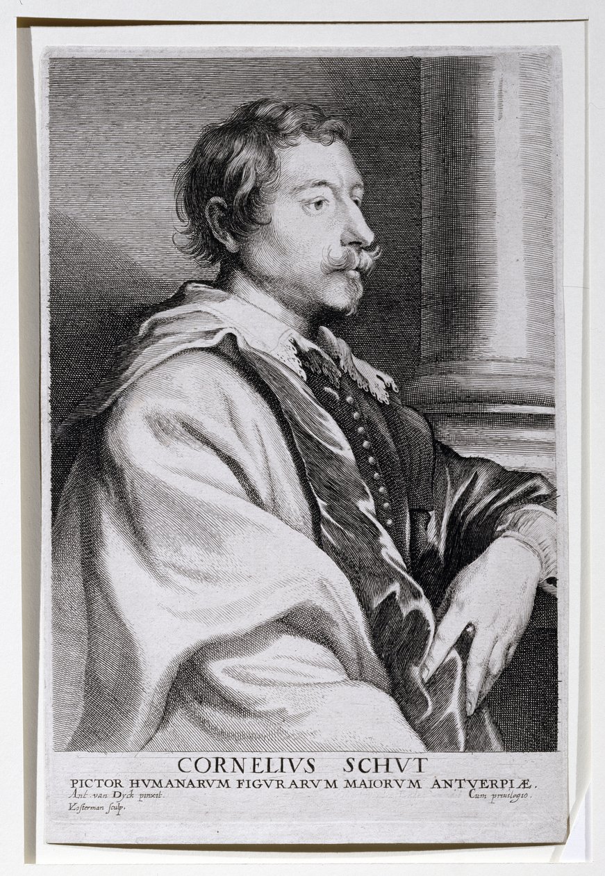 Portrait of Cornelis Schut, engraved by Lucas Vorsterman for Van Dyck