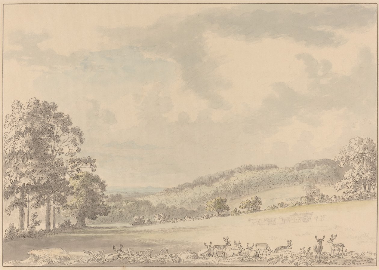 Deer Resting in Albury Park by Anthony Devis