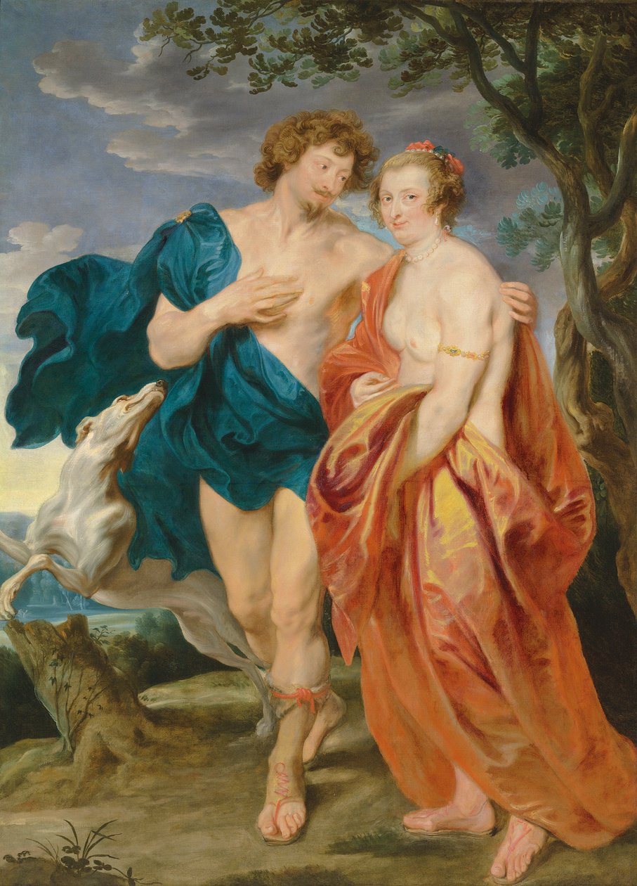 Double Portrait of George Villiers, Marquess and Later 1st Duke of Buckingham and His Wife, Katherine Manners, as Venus and Adonis by Anthony van Dyck