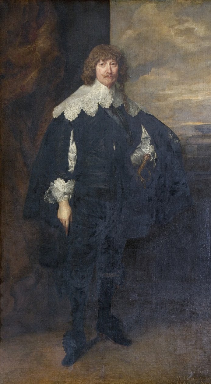 Portrait of William Cavendish (altered with blue sash) by Anthony van Dyck