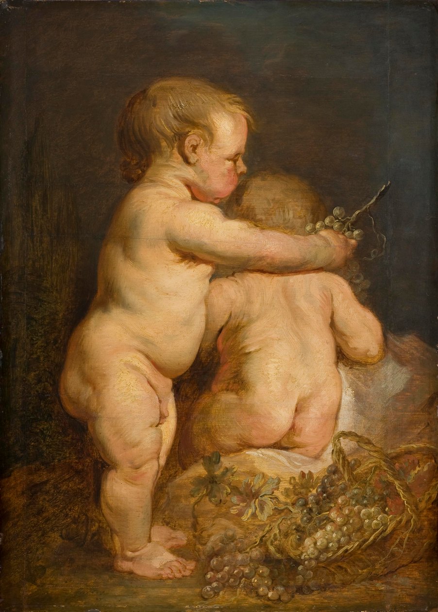 Two Naked Children with Grapes by Anthony van Dyck