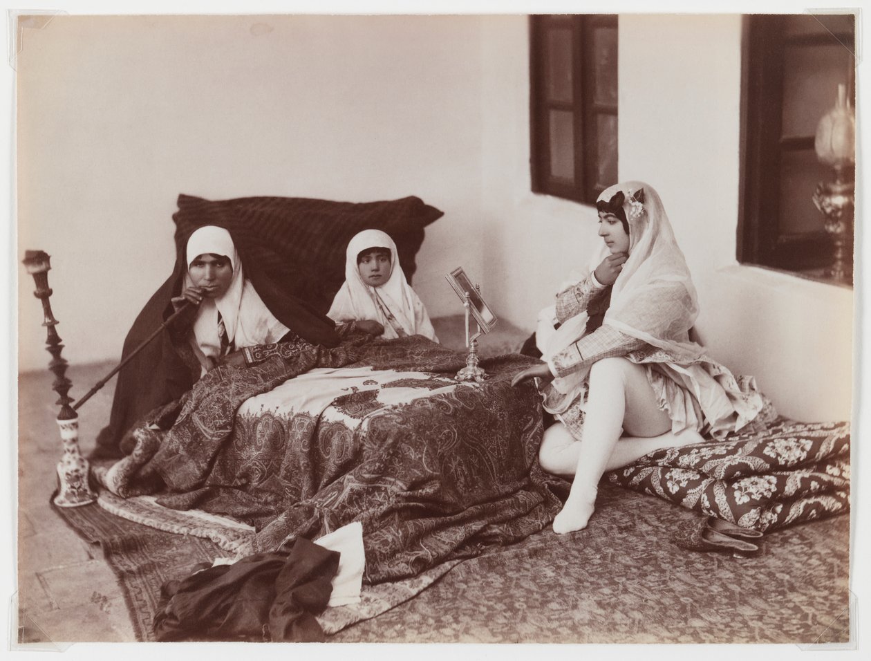 Ladies reposing in the harem by Antoin Sevruguin