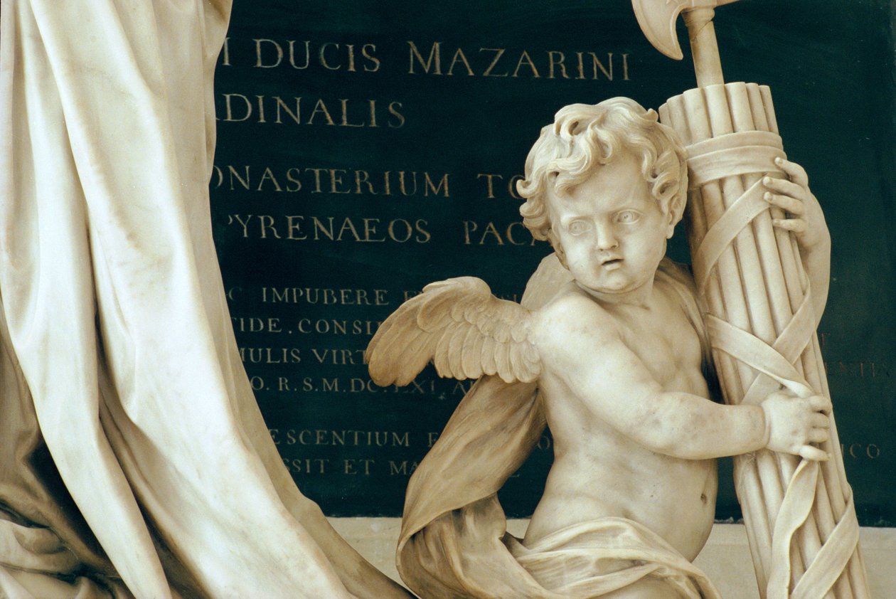 Detail of the Tomb of Cardinal Jules Mazarin by Antoine Coysevox