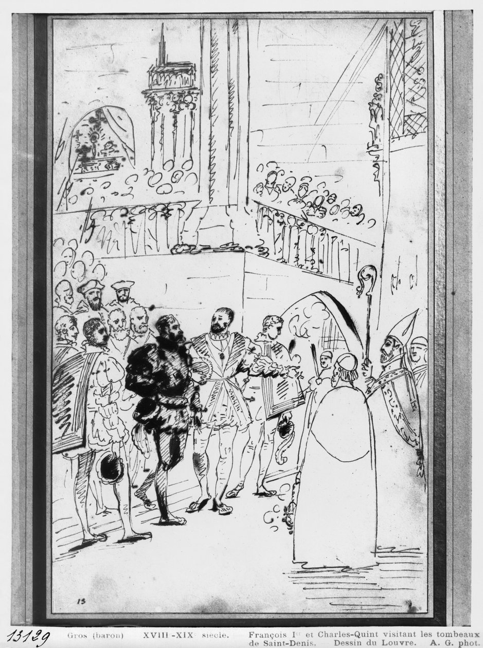Francis I and Charles V at the Abbey Church of Saint-Denis (c.1811) by Antoine Jean Gros