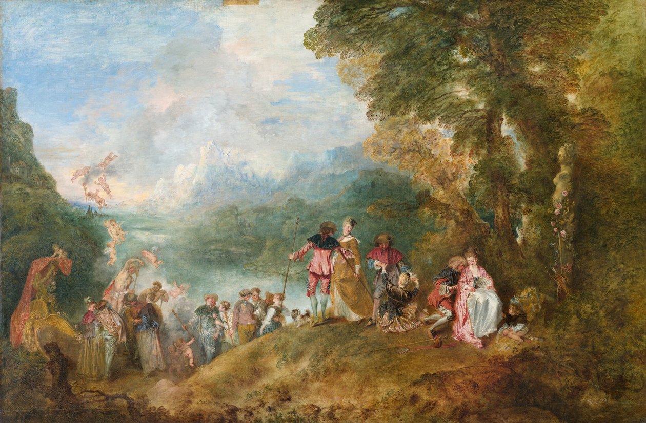 Pilgrimage to Cythera by Jean Antoine Watteau