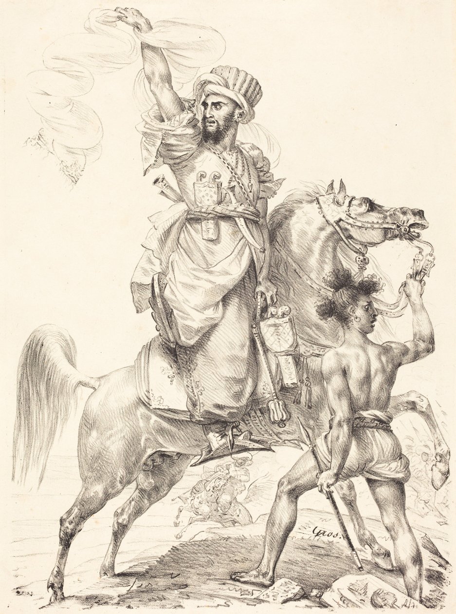 The Chief of the Mamelukes on Horseback by Antoine-Jean Gros
