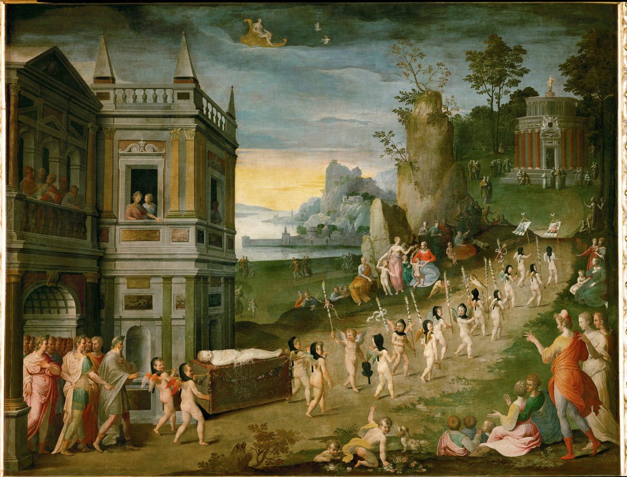 Allegory or the funeral of Amor by Antoine Caron