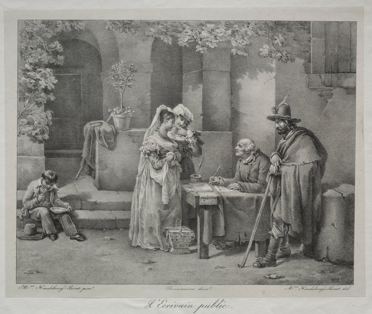 The Public Writer by Antoine Cécile Hortense Haudebourt Lescot