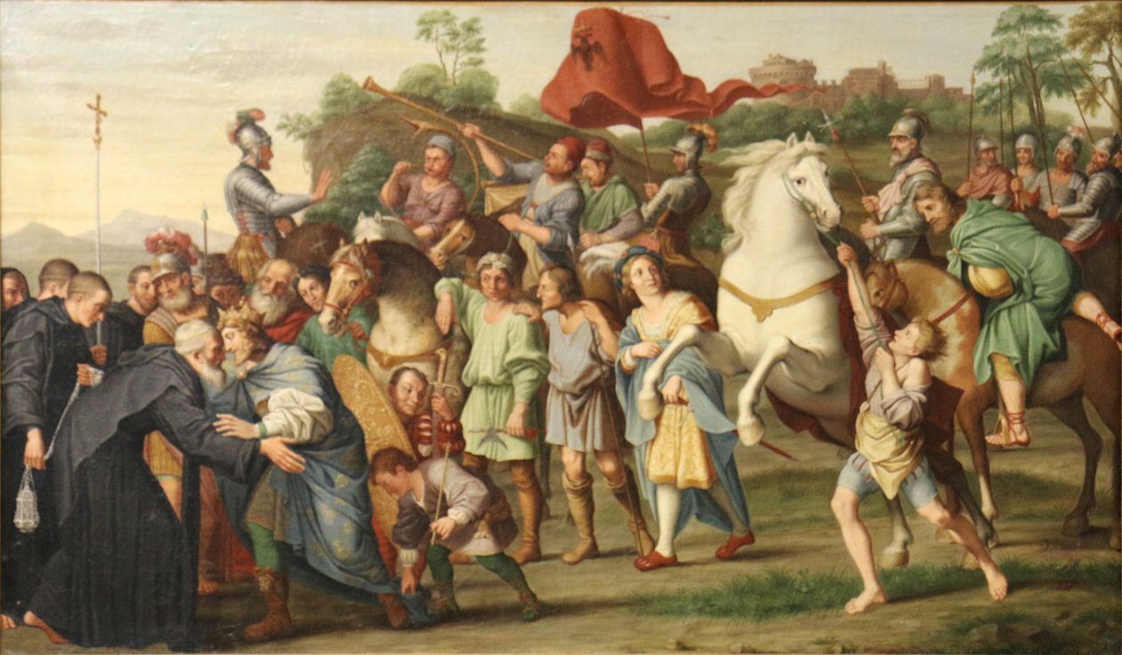 Saint Nil Meeting Emperor Otto by Antoine Dieu