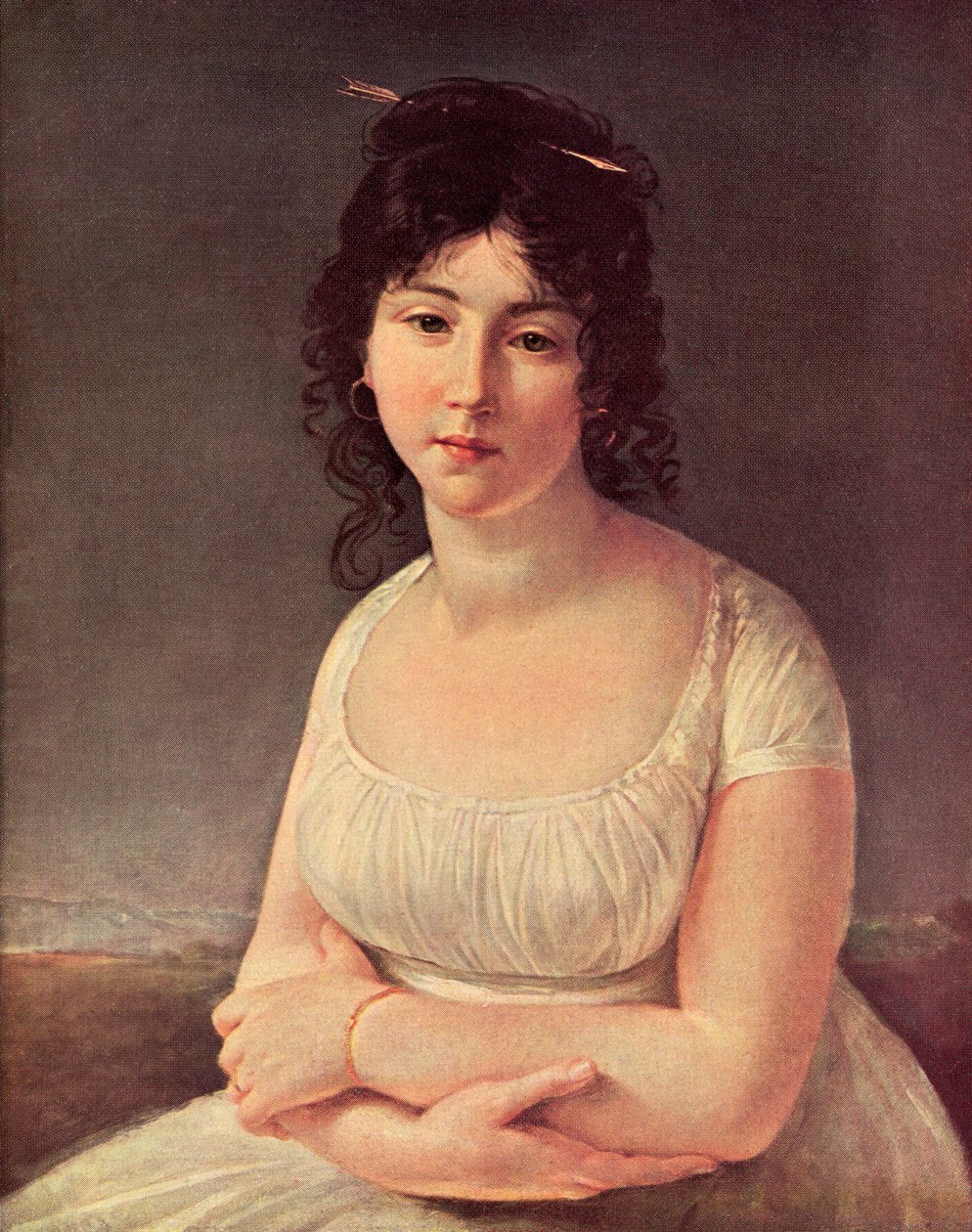 Madame Poussielgue Aged 23 in 1797 (print) by Antoine Jean (after) Gros