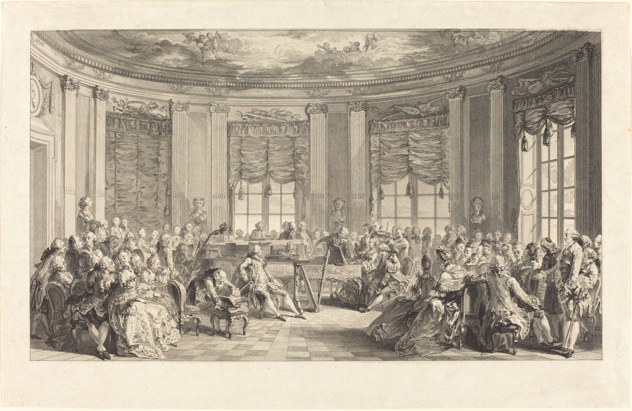 The Concert by Antoine Jean Duclos after Augustin de Saint Aubin