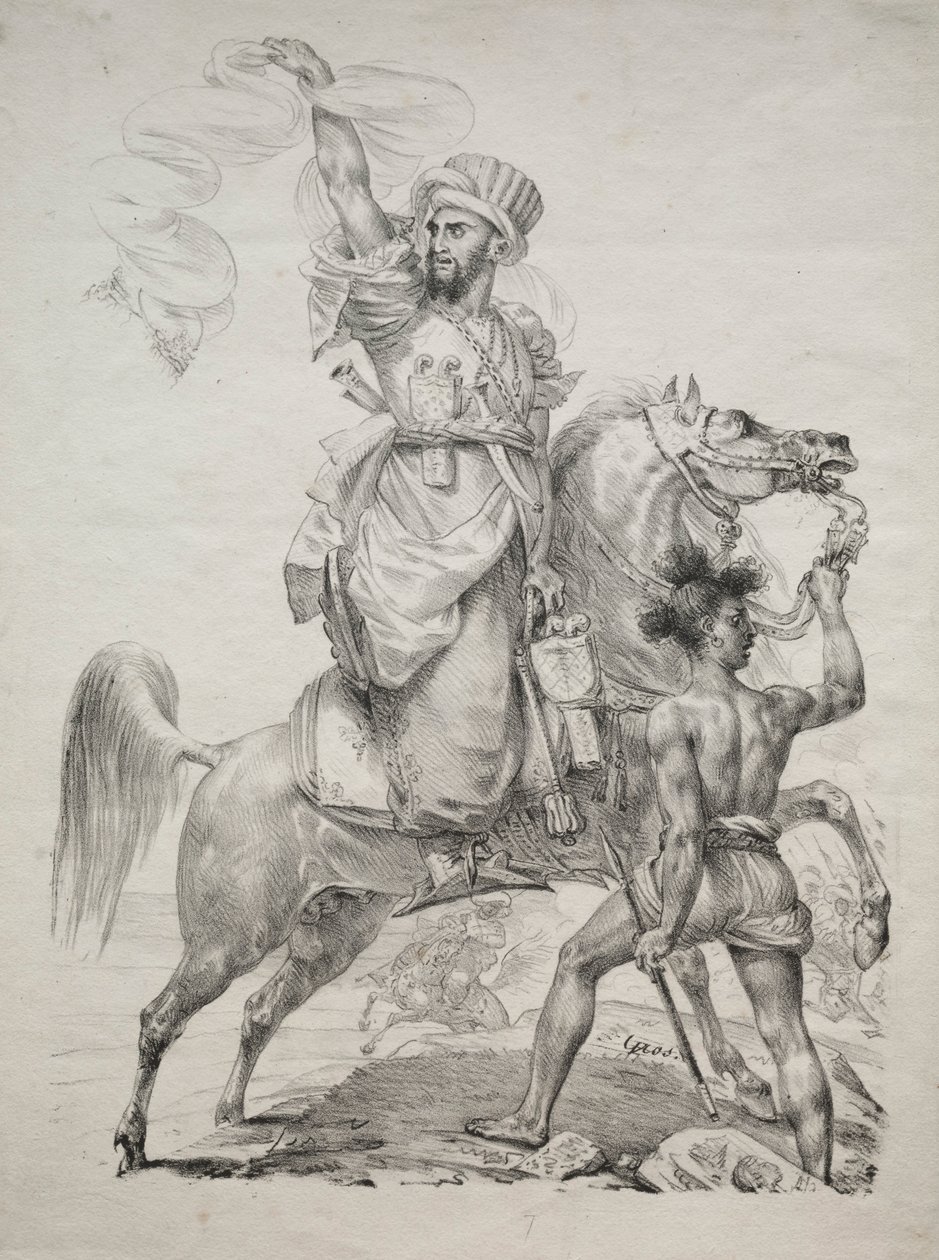 A Mameluke Chief on Horseback Signaling for Help by Antoine Jean Gros
