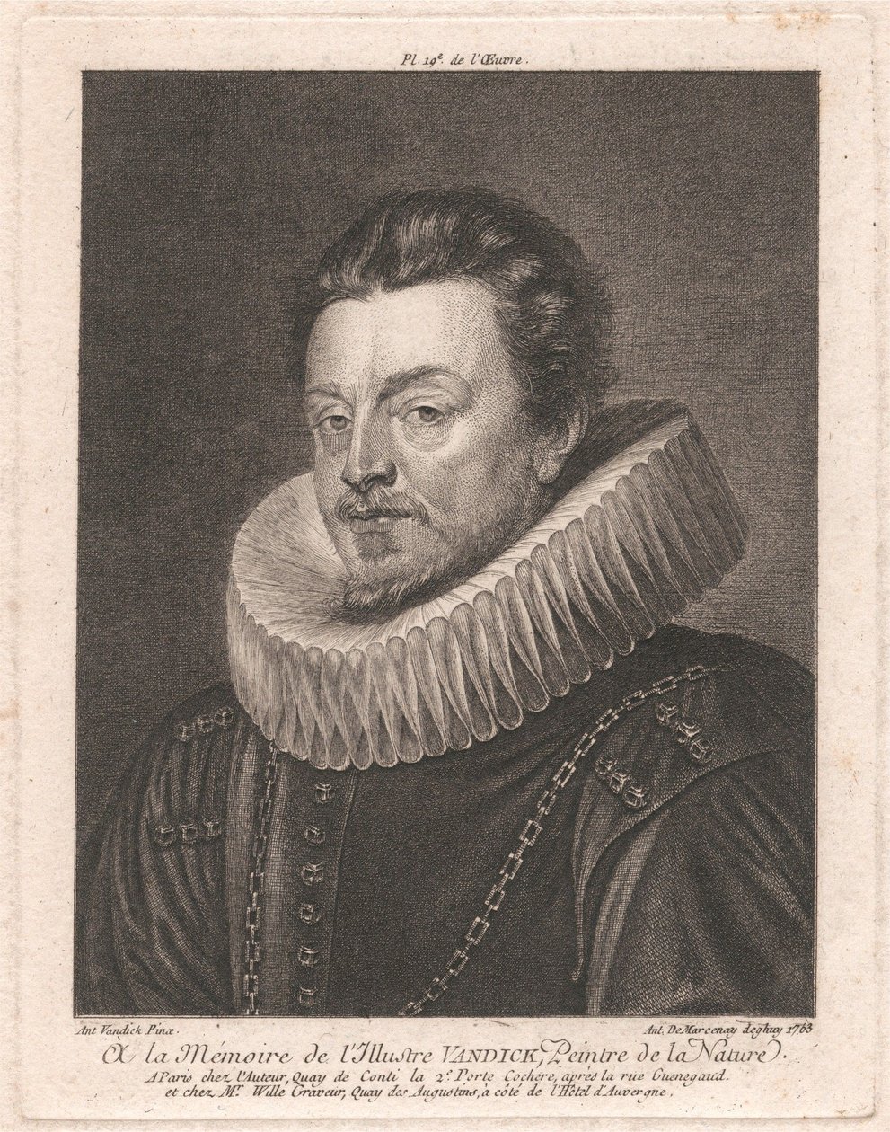 In Memory of the Illustrious Van Dyck, Painter of Nature by Antoine de Marcenay de Ghuy